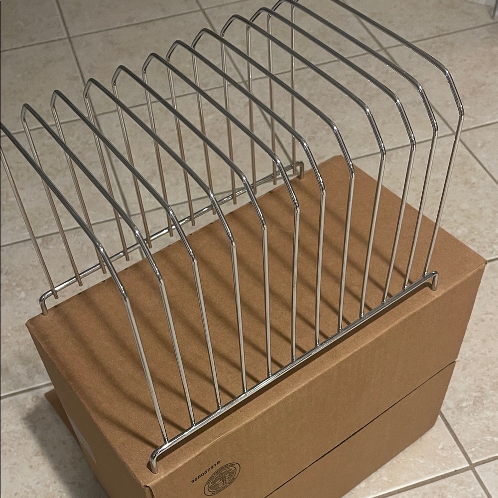Chrome Wire Paper/Files Rack Organizer - Picture 2 of 3